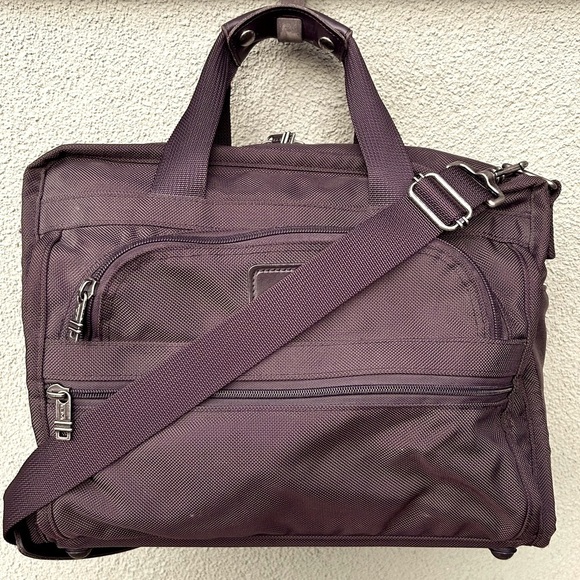 TUMI Canvas and Leather Carryon Duffle Travel Bag Chocolate Brown | Made in USA - Picture 1 of 15